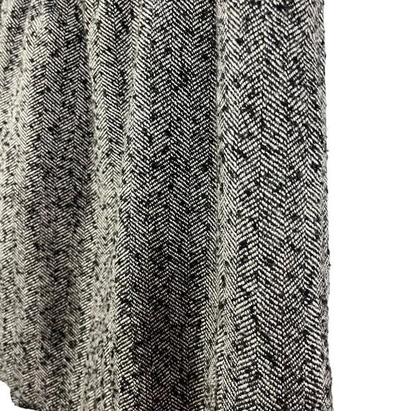 J Crew Womens Tweed Herringbone Pull On Gray Black Mini Skirt Wool Blend sz 10 - Picture 11 of 16
